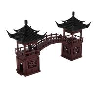 Artibetter Statue de Pagode Miniature en Plastique avec Pont Décoratif pour Terrarium et Aquarium, Design Élégant à Faible Entretien pour Décor Zen et Micro Paysage