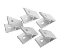 Artibetter Support de profilé en aluminium argenté, 5 pièces équerre d'angle 45 degrés en aluminium extrudé, connecteur robuste avec installation facile, idéal pour professionnels et