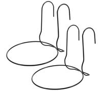 Artibetter Supports Suspendus Soudure Solide et Solide pour Pots de Fleurs Lot de 2 en Fer Noir, Fixation Murale Facile à Accrocher et Décharger pour Balcon