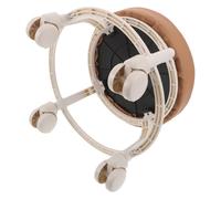 Artibetter Tabouret Roulant Bas Rond en Similicuir Marron Résistant à l'usure Quotidienne avec Siège Pivotant, pour Salon, Bureau ou Salon de Beauté