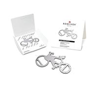 Article cadeau : ROMINOX Key Tool Bicycle, 19 fonctions, porte-clés vélo, VTT, vélo gravé, multi-outil en acier inoxydable avec description de fonction, outil multifonction pour les déplacements