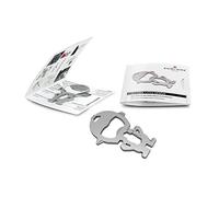 Article cadeau : ROMINOX Key Tool // Little Genius, 13 fonctions, porte-clés Keytool en acier inoxydable, outil multifonction avec description de fonction, outil multifonction, voyage ou vacances