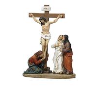 Articles religieux par Paben Statue Calvaire Crucifixion Jésus avec Pie femmes cm.16 en résine crèche pascale