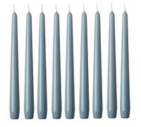 Artif 10 Bougies Bleu Arctique Chandelier 25 cm, Bougie Flambeau, diam. de Base 2,2cm, Bleu Pigeon
