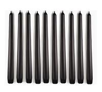 Artif 10 Bougies Noires Chandelier 25 cm, Bougie Flambeau, diam. de Base 2,2cm