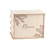 Artifetes Générique - URNE Bois Merci RÉUTILISABLE 30X23.5X23.5CM Nature