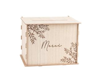 Artifetes Générique - URNE Bois Merci RÉUTILISABLE 30X23.5X23.5CM Nature