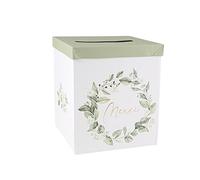 Artifetes URNE Carton Merci BOTANIQUE 21X25CM Blanc