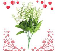 Artificial Lily Of The Valley White Faux Flower Wind Chime Bouquet