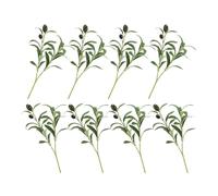 Artificielle Branches D'olive 8 Pcs Artificielles Vert Pour Vase | Branches d'olivier vertes artificielles pour la maison, le salon, la chambre à coucher, la cuisine, la campagne