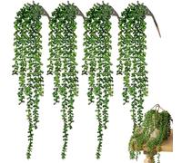 artificielle d'araignée d'intérieur Lot de 4 pour décoration de | Plantes artificielles pour décoration de la maison, appartements, locataires, salon, chambre, cuisine, étagère