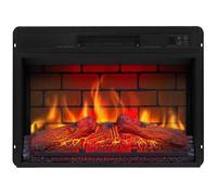 ArtiFlame AF23BS - Cheminée électrique encastrable effet brique avec chauffage 1800 W, effet flamme réaliste, éclairage LED