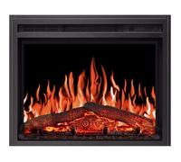 ArtiFlame AF24 - Cheminée électrique encastrable avec chauffage 900/1800 W, effet flamme 3D réaliste, éclairage LED