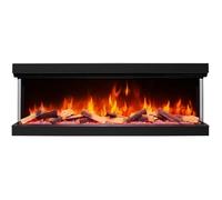 ArtiFlame AF60TS Cheminée Électrique 3 Faces Encastrable - Son de Crépitement, Wi-Fi, 1800W