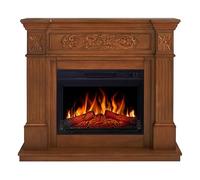 ArtiFlame Cheminée électrique Toscana AF23S, 1800 W, autoportante, avec Chauffage, Effet Flamme 3D réaliste, éclairage LED, télécommande, minuterie, Thermostat, Effet crépitant, MDF (chêne)
