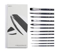 ARTIFY 12pcs Pinceaux Aquarelle Professionnel pour Aquarelle Acrylique