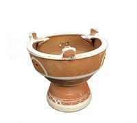 Artigianato Vulcano Brasero berbère pour tajine, en terre cuite naturelle, fabriqué à la main, artisanat original du Maroc