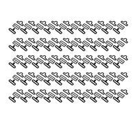 Artillery Clips de Noeud Papillon Attaches, 50pcs Clip de Cravate de Noeud Papillon Fermoir à Crochet Réglable en Métal Galvanisé pour Sangle de Cravate (Nero)