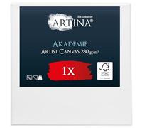 Artina Canvas toile à peindre FSC® châssis entoilés en bois coton stable | 40x40cm blanche 100% tableau peinture Toiles acrylique carrée vierge Akademie