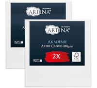 Artina Set de 2 Canvas toile peinture châssis entoilés bois FSC® à peindre