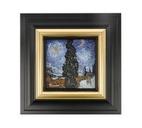 Artis Orbis Tableau mural Route de campagne de nuit Vincent van Gogh 18,5 x 18,5 cm