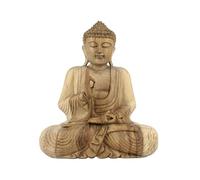 Artisanal Statue Bouddha Assis en Position du Lotus 30cm
