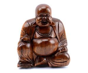 Artisanal Statuette du Bouddha Chinois en Bois sculpté 11cm