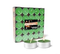 Artisoul® 50 Pièces Bougies 4,5 Heures de Combustion Mini Bougie Chauffe Plat Sans Odeur et Sans Fumée Sans Pollution Petite Bougie pour Spa Relaxant Mariage Party Table de Réception Décoration (Vert)