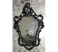 artissimo 3039 Miroir mural, ovale, noir, mat, style baroque, antique, rétro, gothique, 50 x 76 cm