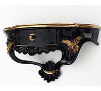 artissimo Console murale avec tiroir - Style baroque - Décoration murale - Style antique - CP84 - Noir et doré