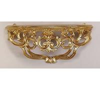 artissimo Console murale baroque / console miroir / étagère murale 40 cm x 17 cm x 17 cm étagère banc à fleurs doré