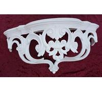 artissimo Console murale, style baroque, blanc, miroir baroque, ornement antique Cp72, 50 x 20 x 24 cm