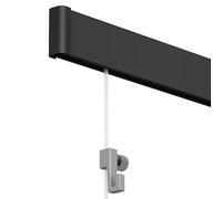 Artiteq Click Rail Cimaise pour Tableaux, 200 cm Noir - Kit Complet avec Fils Transparents, Crochets et Matériel de Fixation, Capacité 30 kg/m