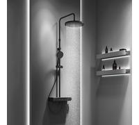 Artiviana Svago PUSH square Colonne de douche avec mitigeur thermostatique pour 2 sorties, avec tablette, R0430EA5NE,