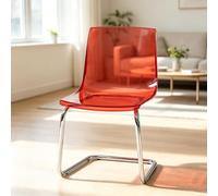 Artiz Chaise De Salle À Manger en Acrylique Transparent, | Chaises De Cuisine Modernes, Chaises Cantilever Sans Accoudoirs Avec Piètement Chromé, Pour Cuisine, Salle