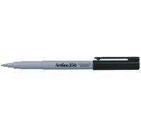 Artline 250 Marqueur permanent Pointe ogive extra fine 0,4 mm Noir Lot de 12 (Import Royaume Uni)