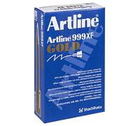 Artline 48962 Marqueur pointe extra fine économique 0,8 mm permanent tous supports corps métal encre pigmentée résiste eau Or Assorties
