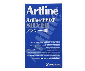 artline 48963 Marqueur pointe extra fine conique 0,8 mm permanent tous supports corps métal encre pigmentée résiste eau Argent Assorties