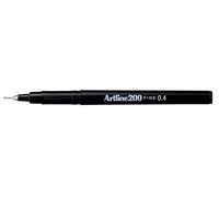 Artline A2001 Lot de 12 feutres encre à base d'eau, pointe 0,4 mm Noir