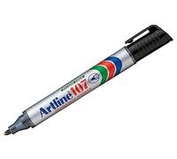 artline Ek107 Marqueur permanent en plastique avec pointe ogive et clip de poche Noir Taille standard