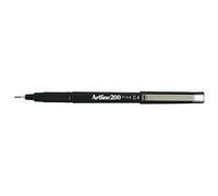 ARTLINE Lot de 12 Stylos Feutre 200 Permanent Indélébile Pointe 0,4 mm Noir