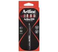 Artline Lot De 12 Stylos Feutre 200 Permanent Indélébile Pointe 0,4 Mm Rouge