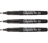 ARTLINE Lot de 3 Marqueurs"Calligraphy Pen" pointe 3 mm noir
