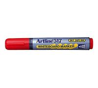 ARTLINE Lot de 3 Marqueurs "Dry Safe" "517" effaçable à sec pointe conique 2 mm rouge