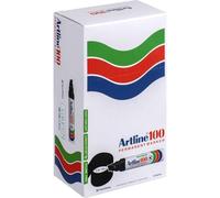 Artline Lot De 6 Marqueurs "100" Permanent Indélébile Pointe Biseautée 7,5 & 12 Mm Vert