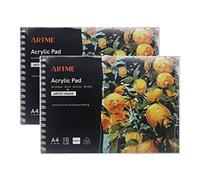 ARTME A4 acrylique papier bloc 2pcs12 feuilles 400 gsm reliure spirale