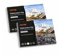 Artme A4 bloc aquarelle 2 pcs paysage 300 gsm 12 feuilles pressé à froid