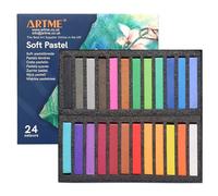 ARTME Pastels Tendres 24pcs, couleurs vives assorties, idéaux pour l'art, l'artisanat et les croquis