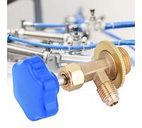 ARTOCT Ouvre-bouteille de Réfrigérant avec Valve 1/4 SAE (R.) | Construction en laiton, connexion stable, compatible R134/R22, étanche à l\'air et résistant à la pression