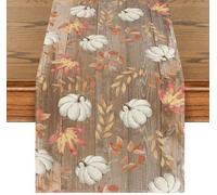 Artoid Fashion Planks - Chemin de table d'automne « Potirons bruns », décoration de table de cuisine saisonnière, décoration de fête d'intérieur, 40 x 300 cm